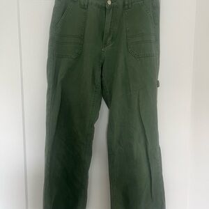 SHEIN Women's Green Flare Jeans